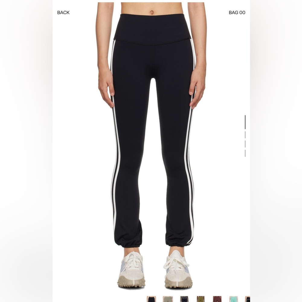 splits59 black jogger leggings with stripes on the side